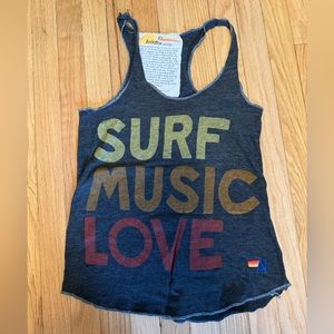 Aviator Nation XS SURF MUSIC LOVE tank top